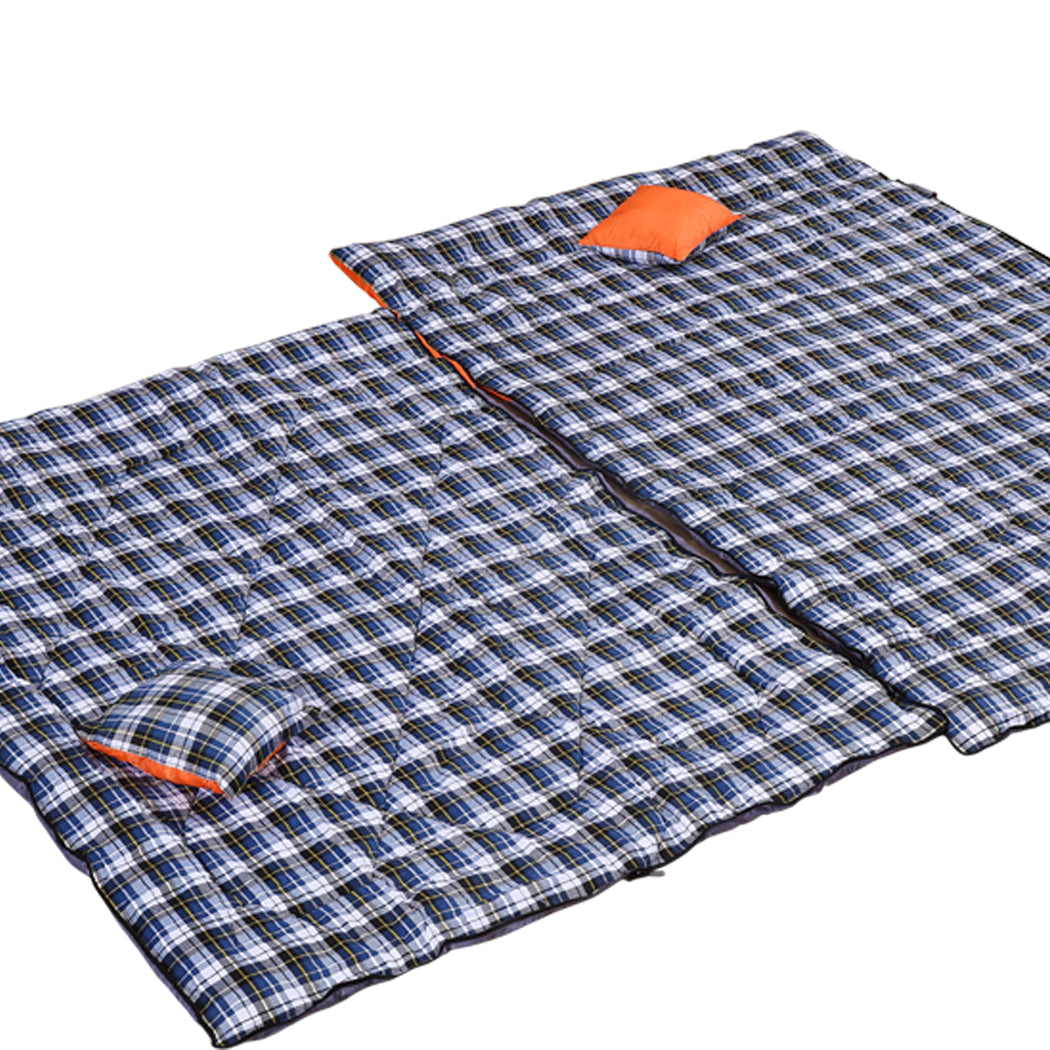 Double Sleeping Bag Outdoor Grey 25x40cm