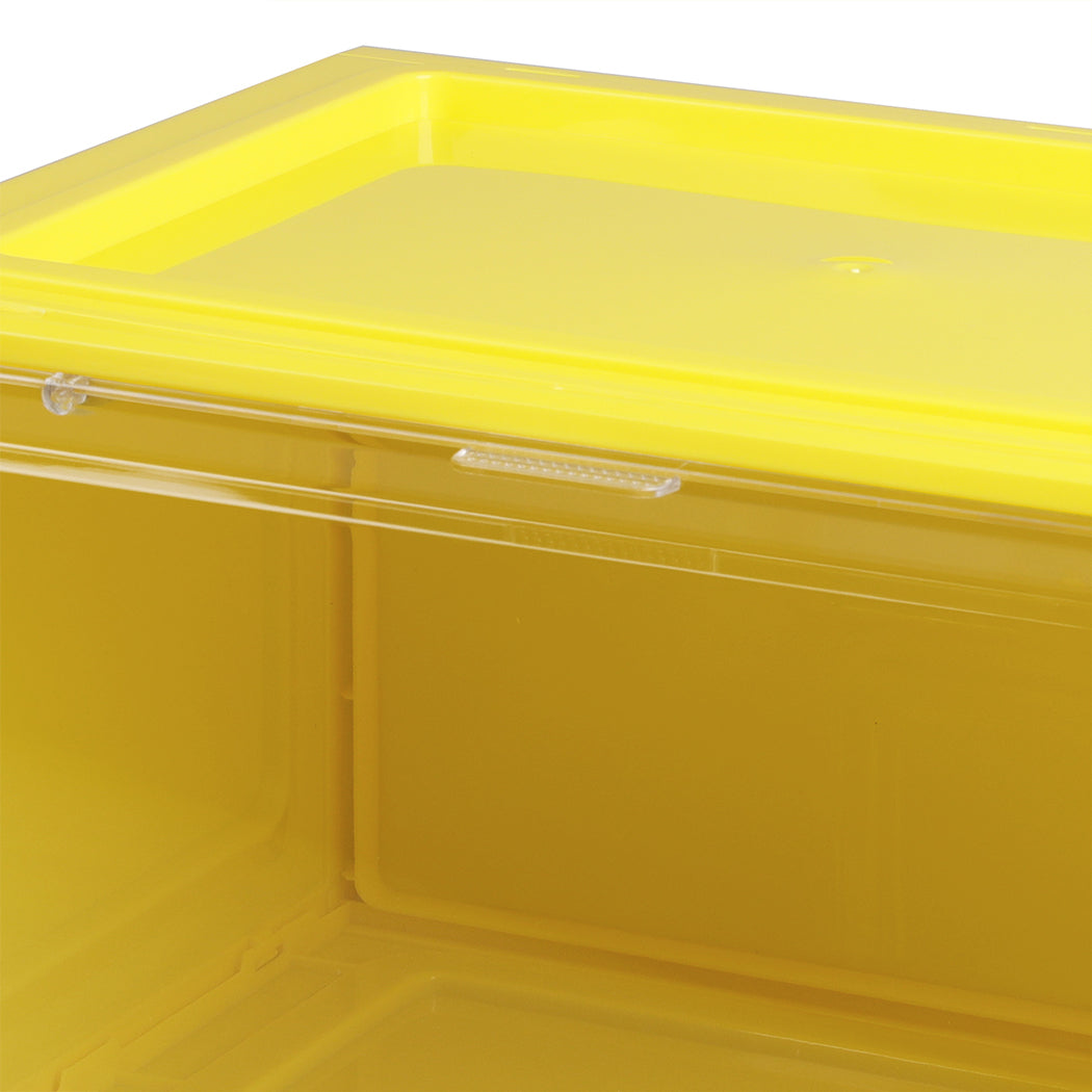 Sneaker Display Case Clear Yellow 35.5x26x21cm