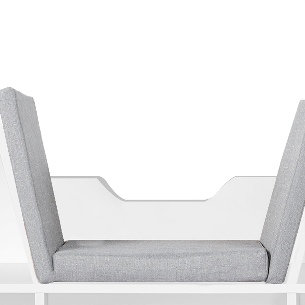 Kids Bookcase Toys Box Shelf White