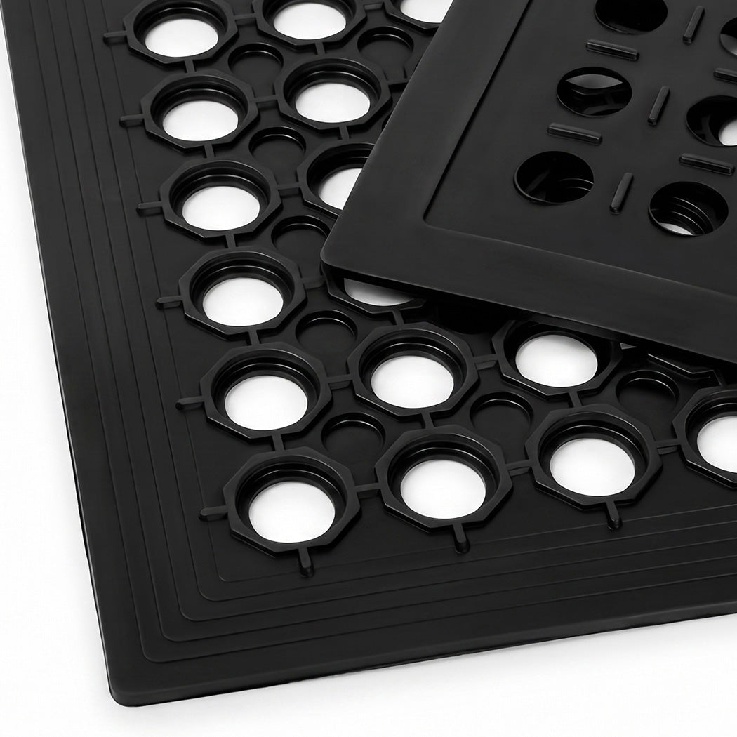 Non Slip Anti Fatigue Mat Black 150x90cm
