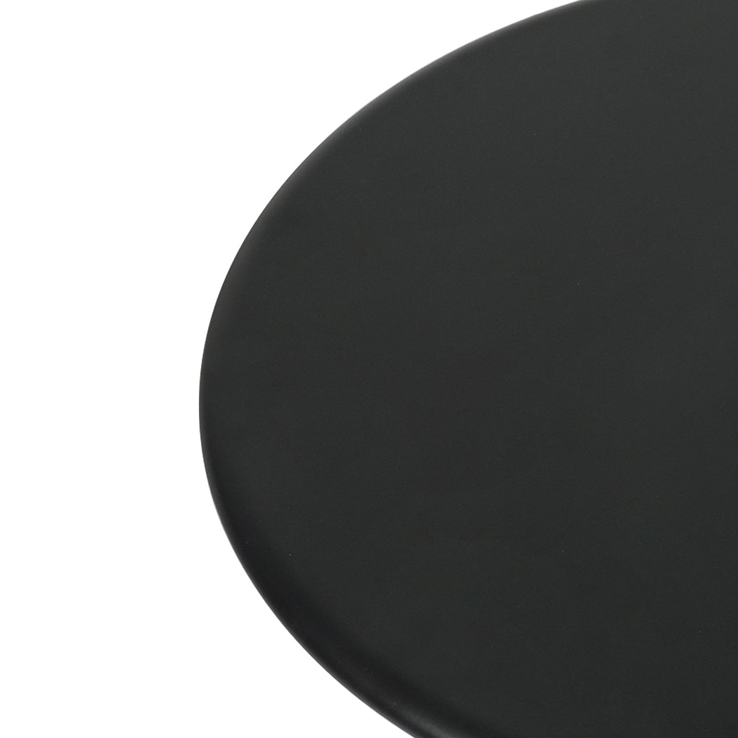 Side Table Vintage End Round Black