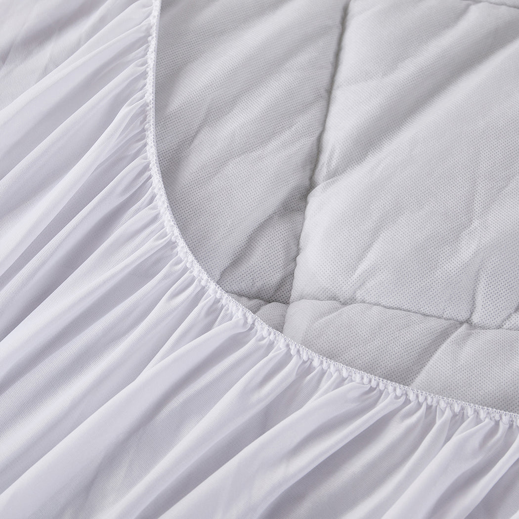 Queen Bamboo Pillowtop Mattress Topper Soft Breathable Comfort Pad