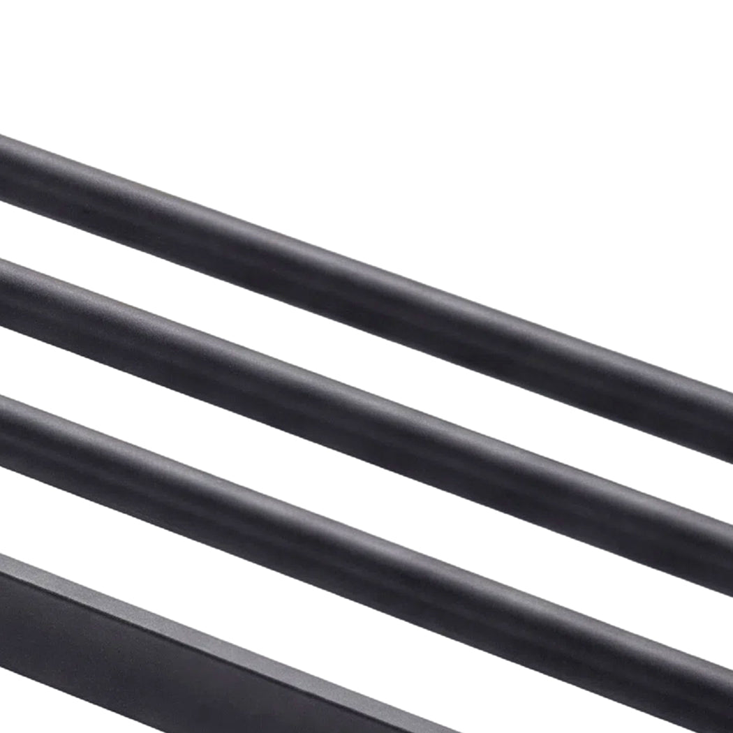 Double Towel Rack Wall Mounted Matte Black | Simpledeals