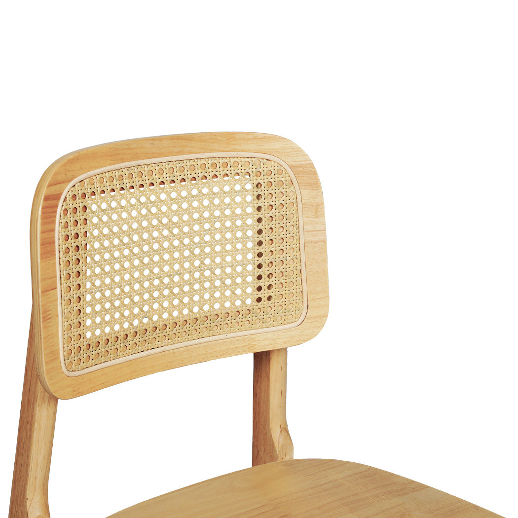 Elegant 6x Rattan Dining Chair Wooden Kitchen Chair  Foldable