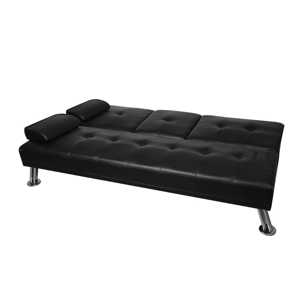 Sofa Bed Adjustable Recliner Black