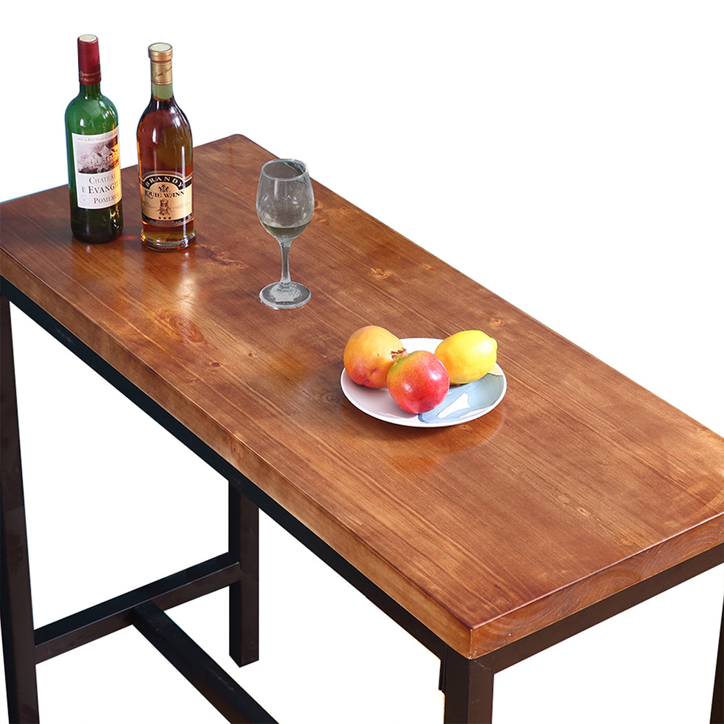 High Bar Table Vintage Industrial, Wood Steel Legs