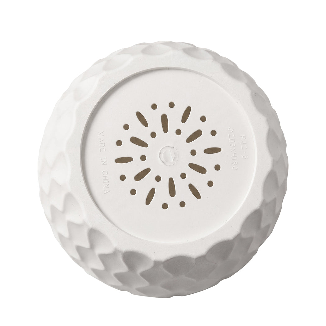 White Plastic Plant Pots 8 Inch Set 5 | Simpledeals