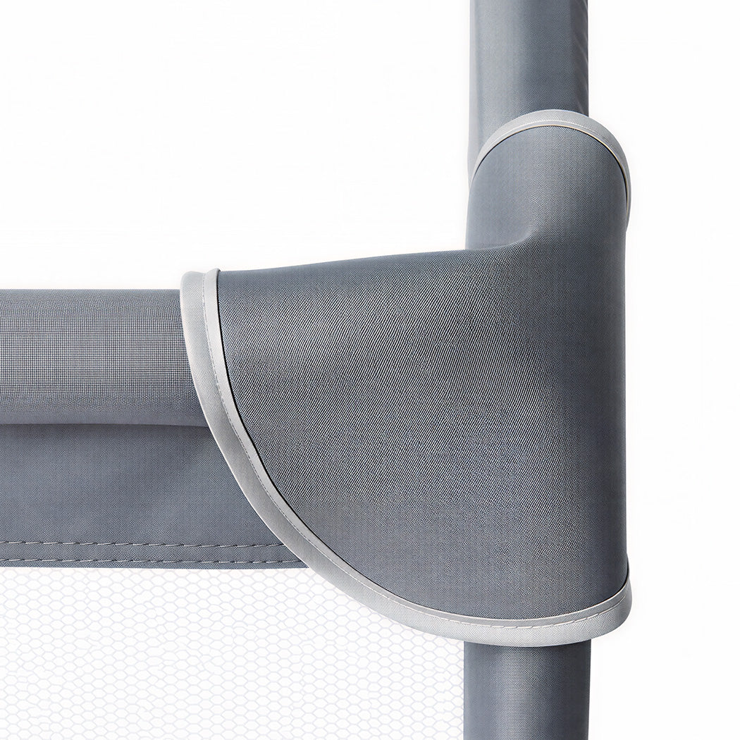 Large Baby Playpen Grey Mesh 150x180cm