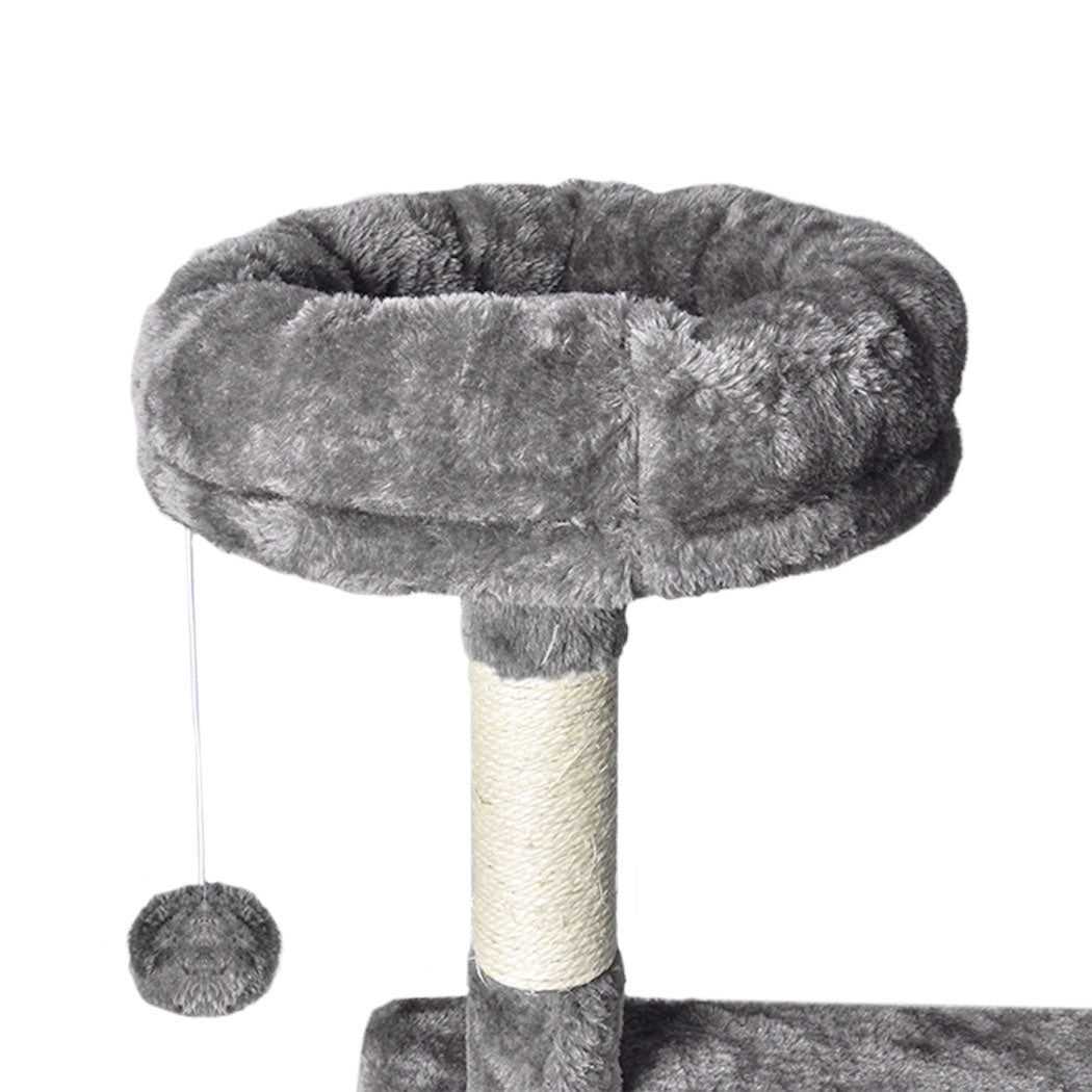Fabric Cat Tree - Grey 48x40x130cm