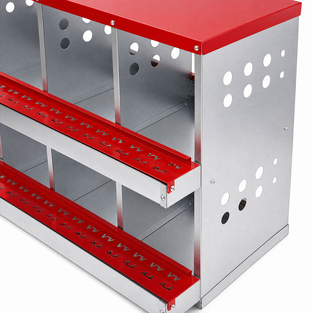 6 Hole Roll Away Nesting Box Galvanised | Simpledeals