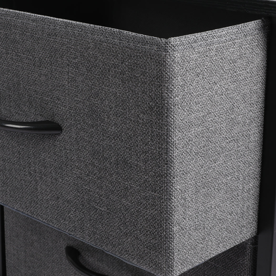 Storage Cabinet Tower Chest Dark Grey-Elegant