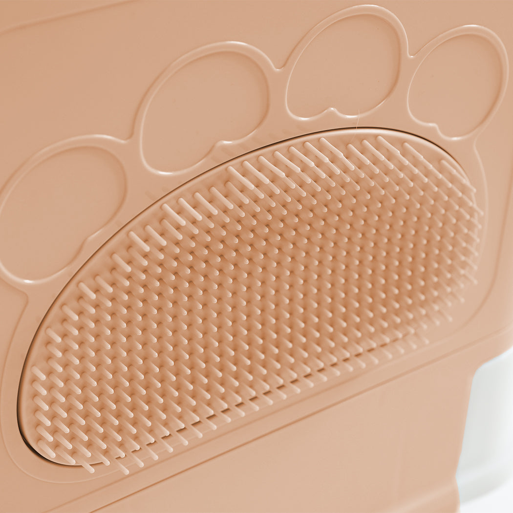 Foldable Cat Litter Box Tray Enclosed Pink