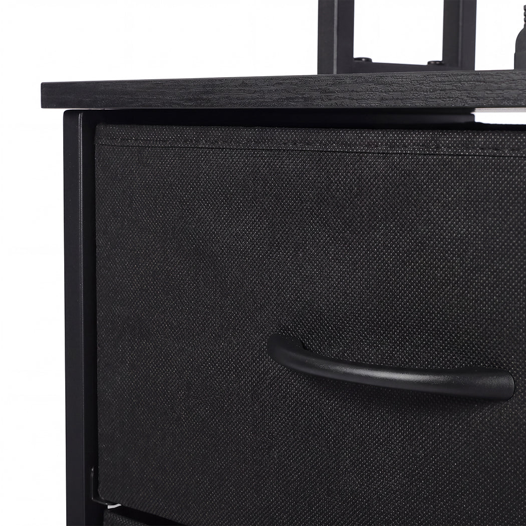 Bedside Table With Charging Station 41x30x115cm