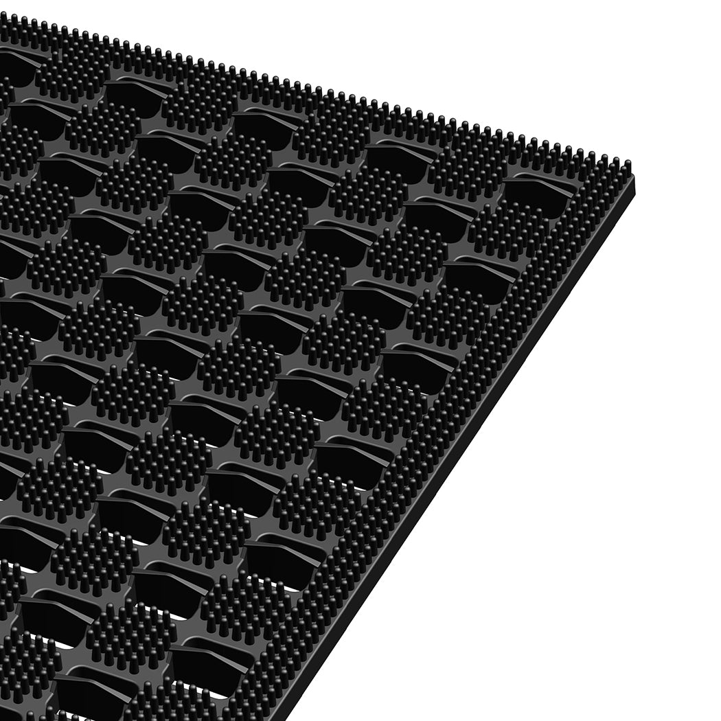 Front Door Mat Black Tpe 75x43cm