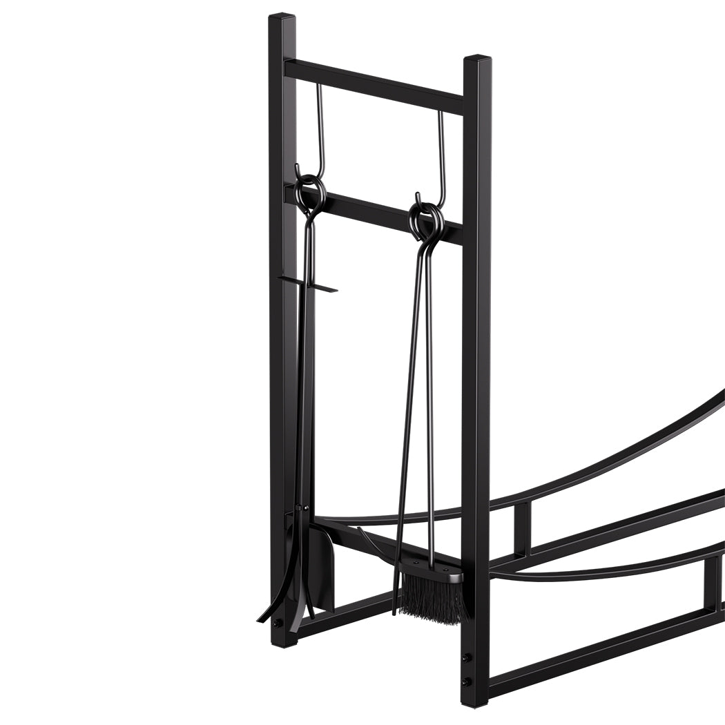 Firewood Rack Steel Holder 84x33x76cm