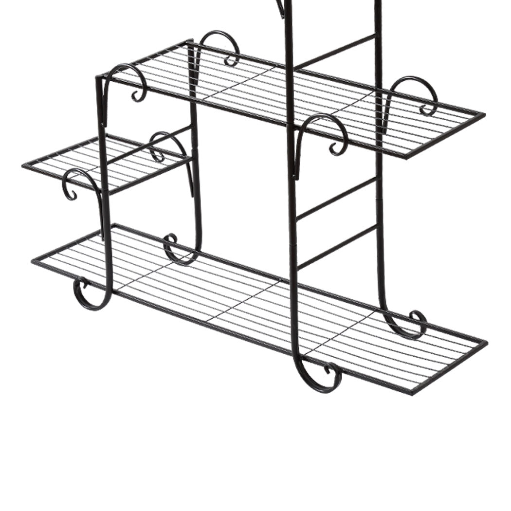 Plant Stand Outdoor Indoor Metal - Black