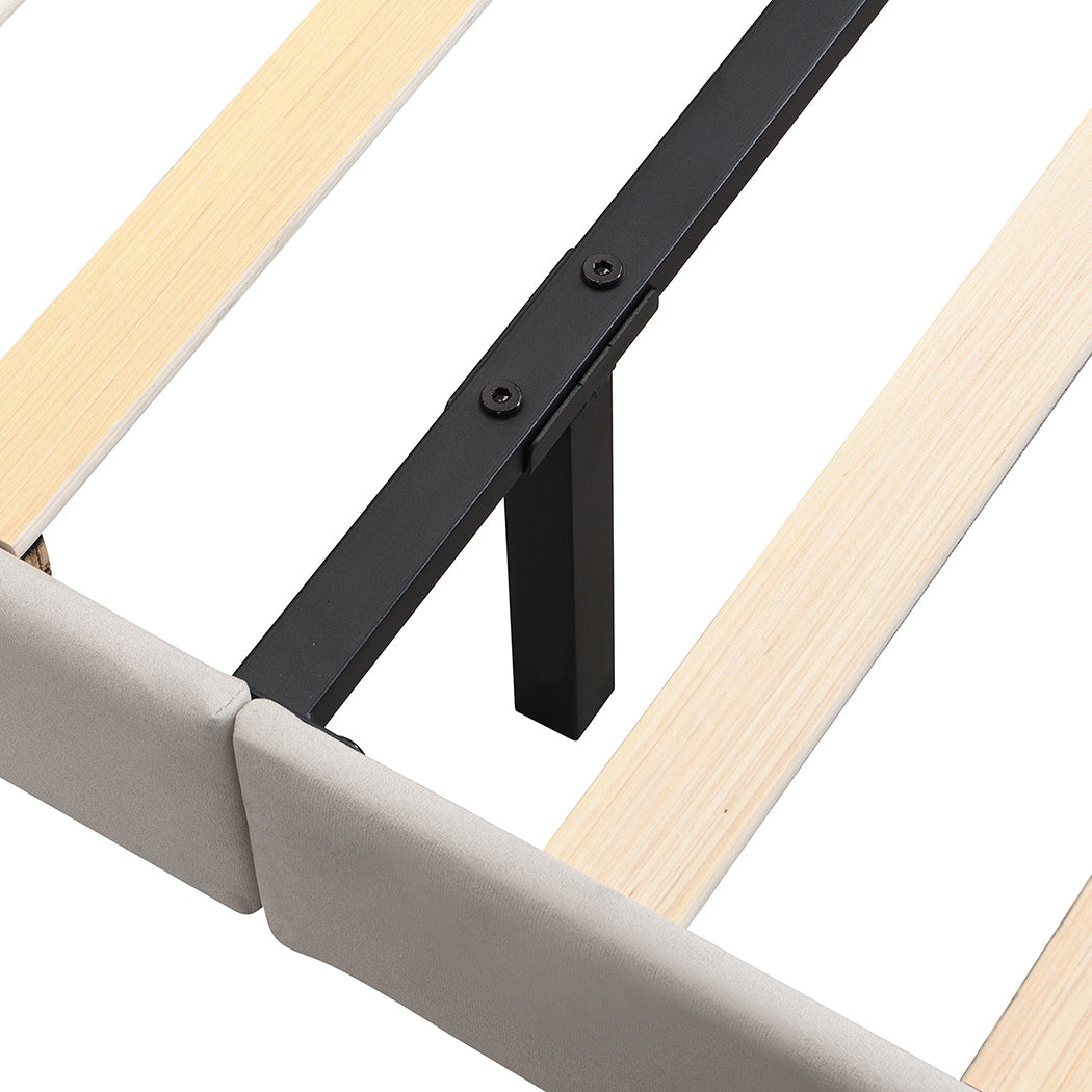 Floating Bed Frame With LED Light 220x187x96cm