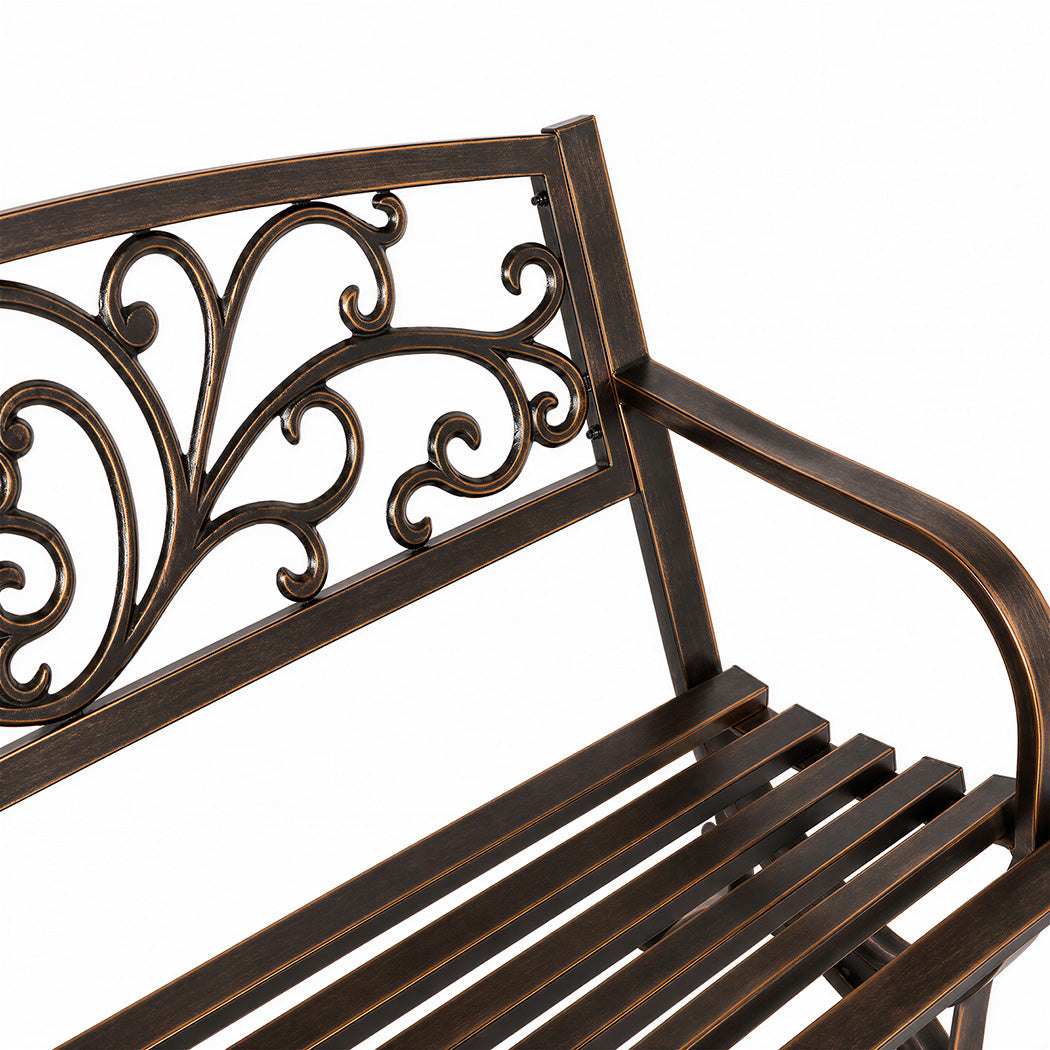 Cast Iron Garden Bench 3 Seat Antique Bronze | Simpledeals