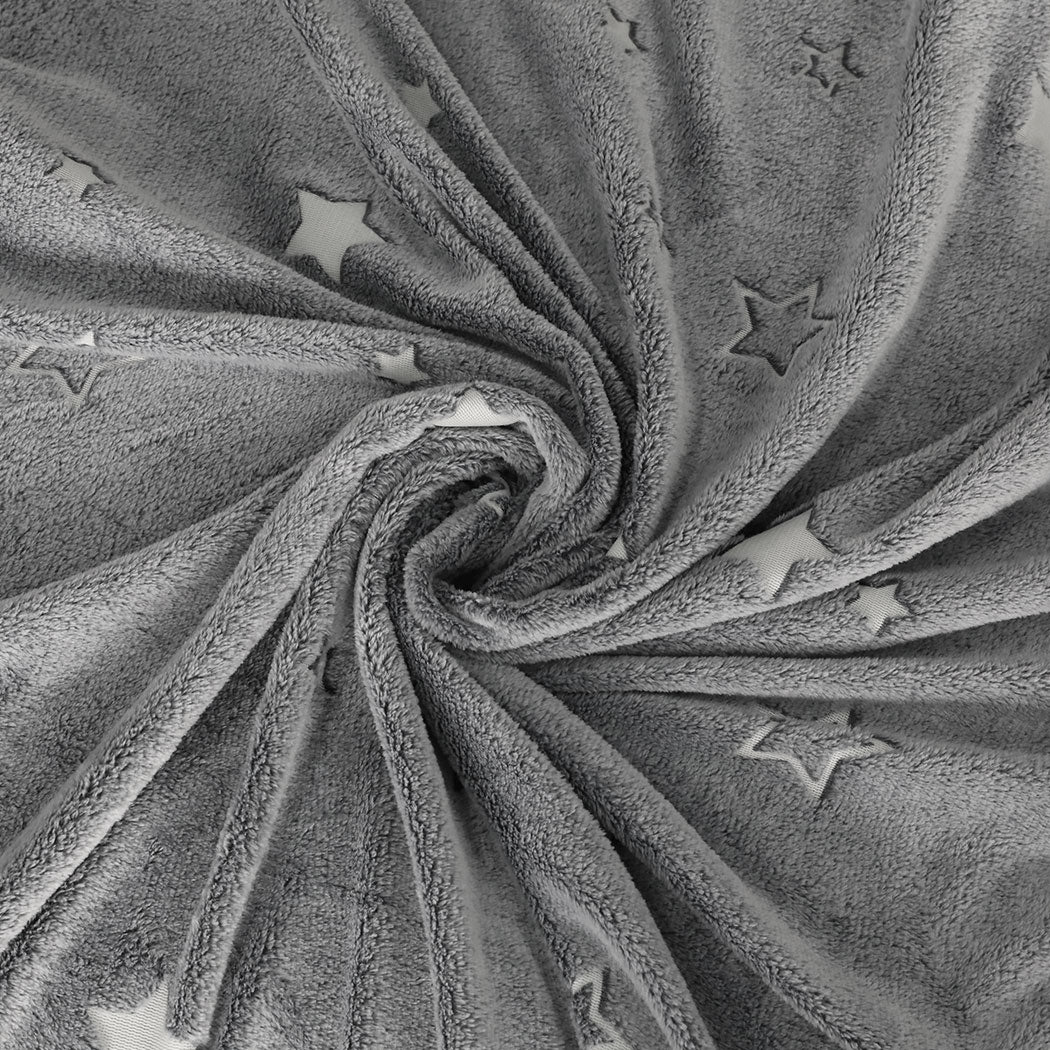 3x3M Large Oversized Blanket Grey Star
