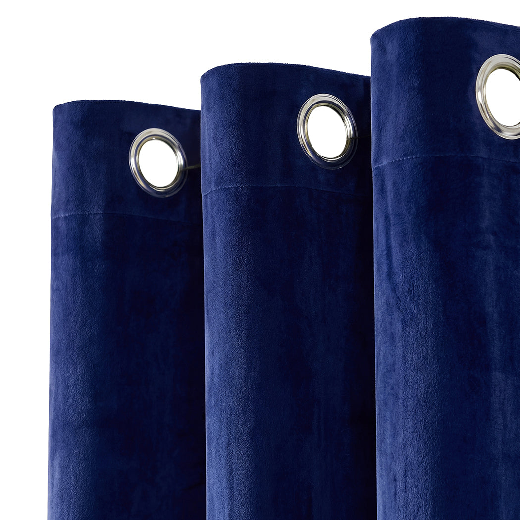 Velvet Blackout Curtains 132x160cm 2-Panel | Simpledeals
