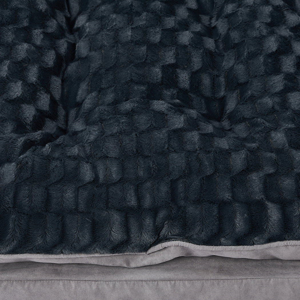 Dog Calming Bed Warm Soft Plush Comfy S Grey Small