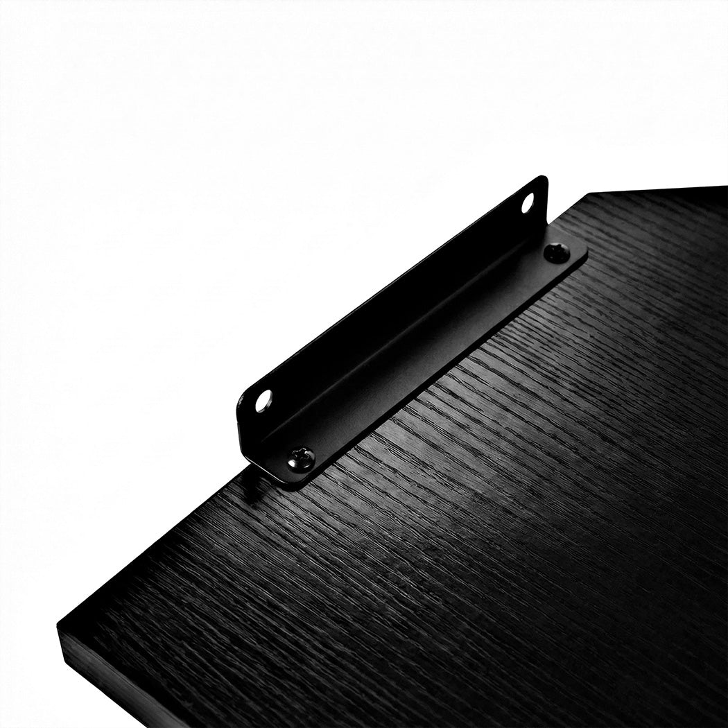 Corner Wall Shelves 2pc Floating Storage Black | Simpledeals