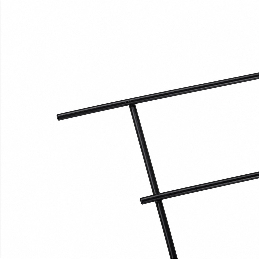 Garden Fence Black Steel 60x33cm