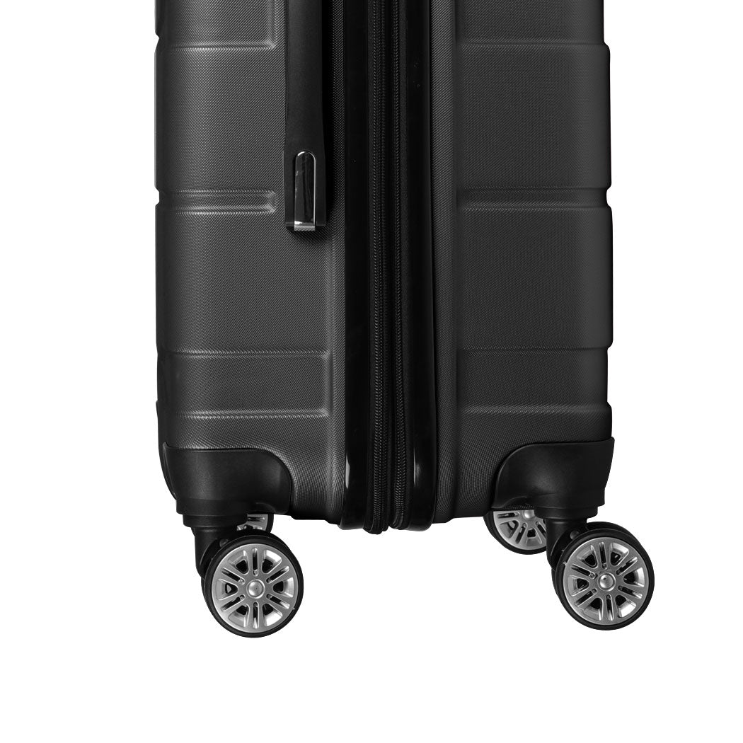 Lightweight Expandable Luggage Black 33x26x55cm
