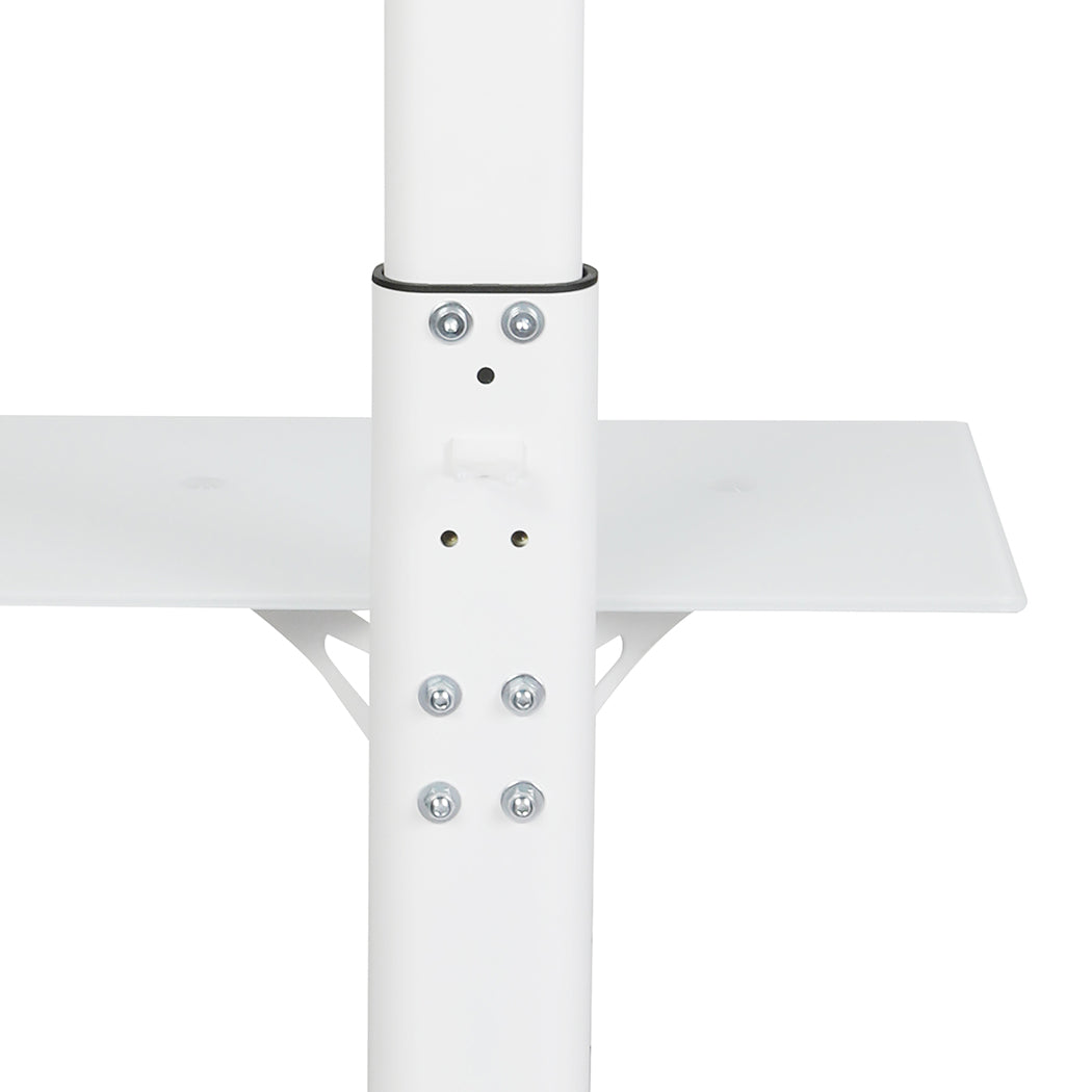 Tv Floor Stand Adjustable White 100x100cm
