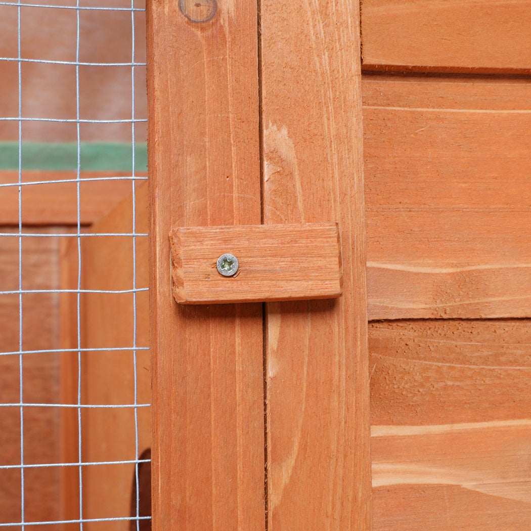 Rabbit Hutch Outdoor Brown 90x45x80cm
