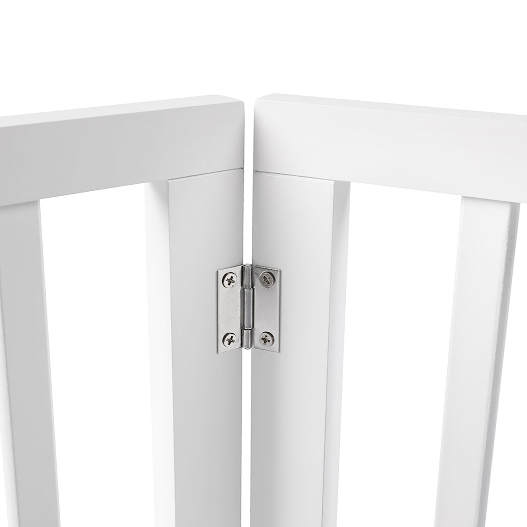 Wooden Pet Gate Dog Fence Safety White 100 Pack
