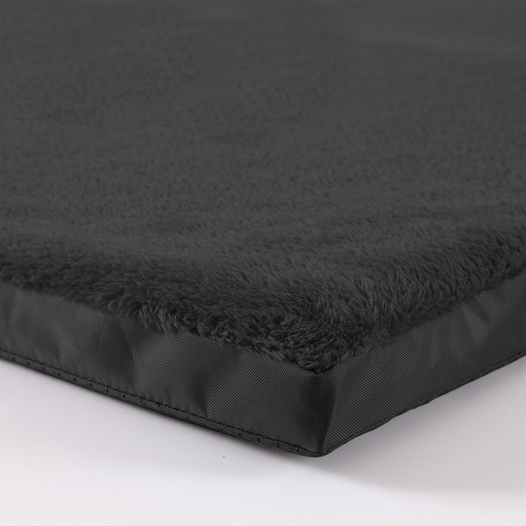 Large Black Foldable Pet Bed  Comfortable Pet Resting Cushion