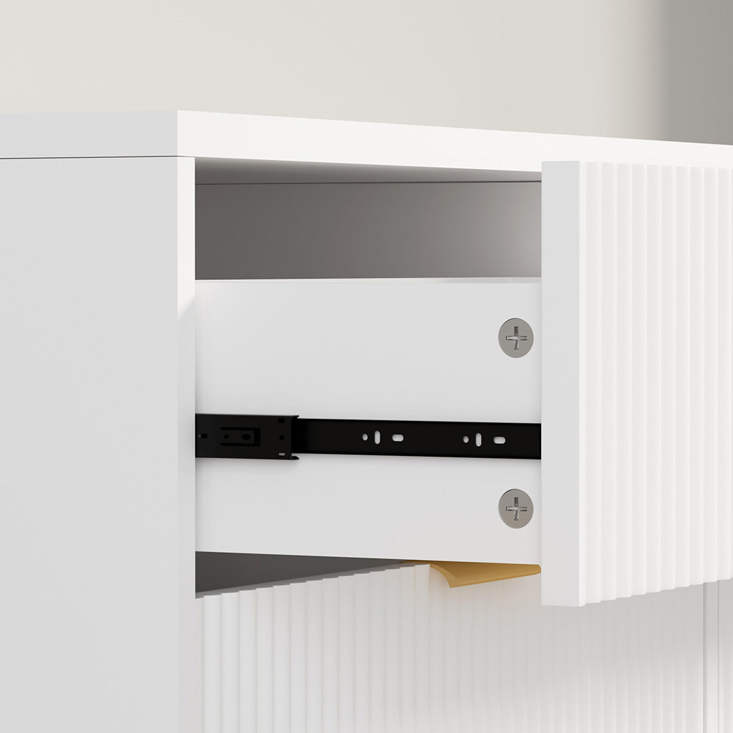 Modern Buffet Sideboard  Wood Finish Classic Durable Compact