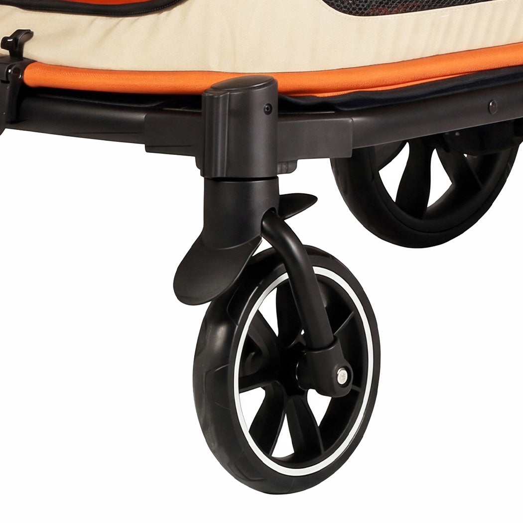 Pet Stroller Orange Foldable 16x26cm