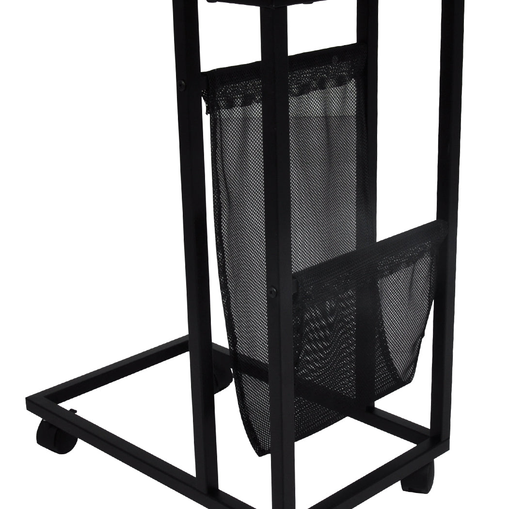 Lockable Steel Table - Black 55x35x69cm