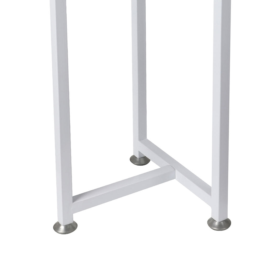 Plant Stand Outdoor Indoor Flower White Medium