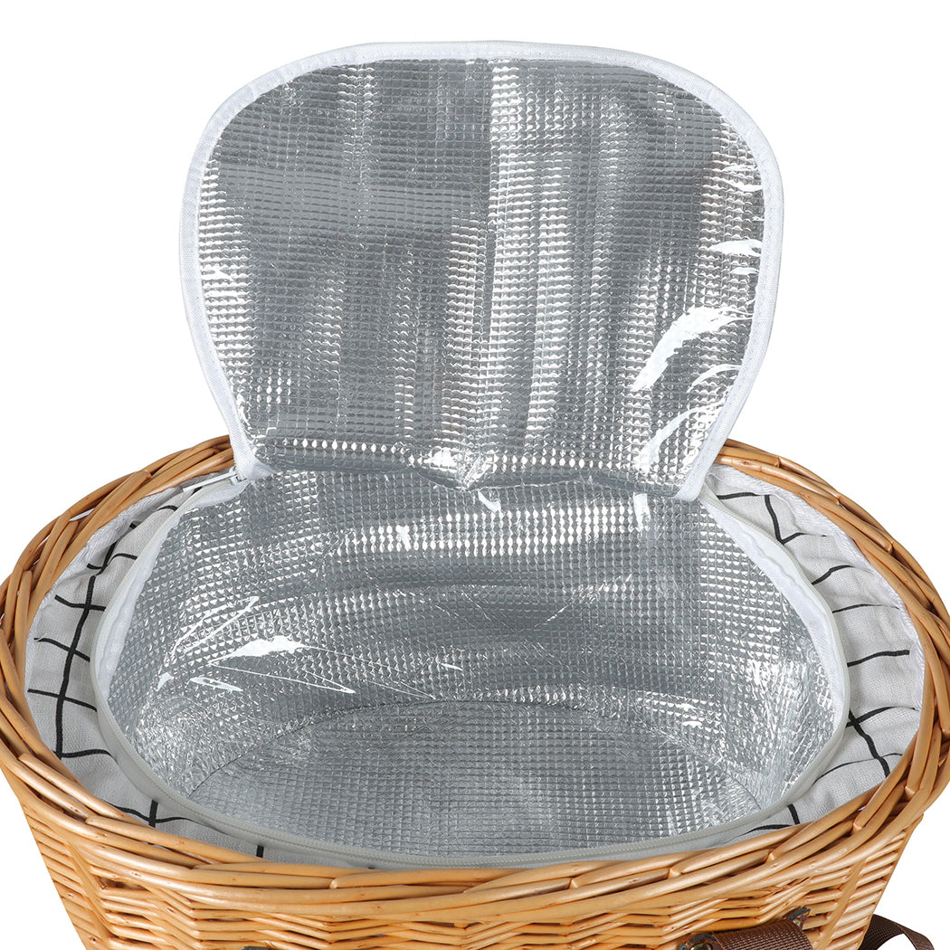 Picnic Basket Set Willow Baskets Outdoor