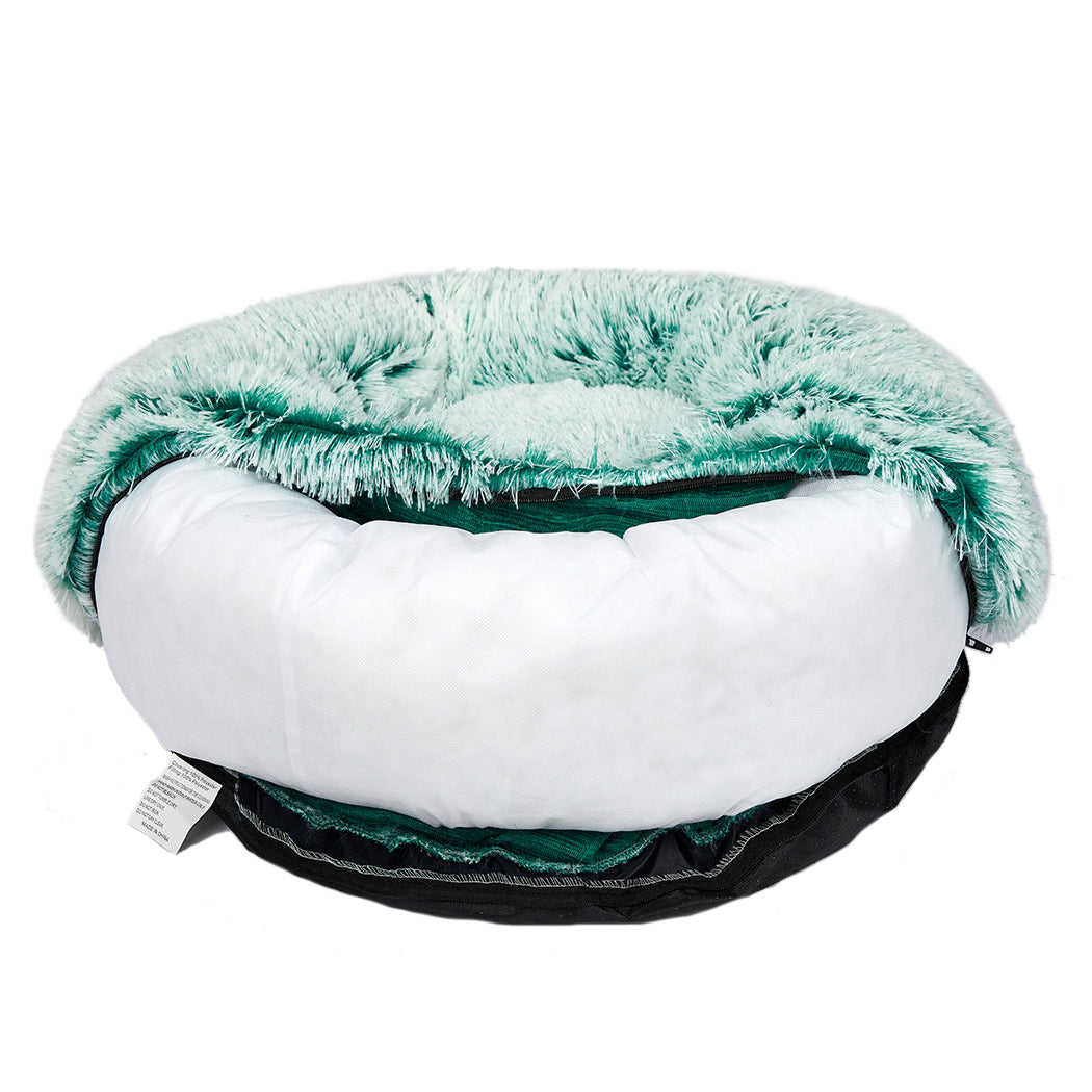 Pet Bed Cat Dog Donut Nest Calming XL Teal X-Large