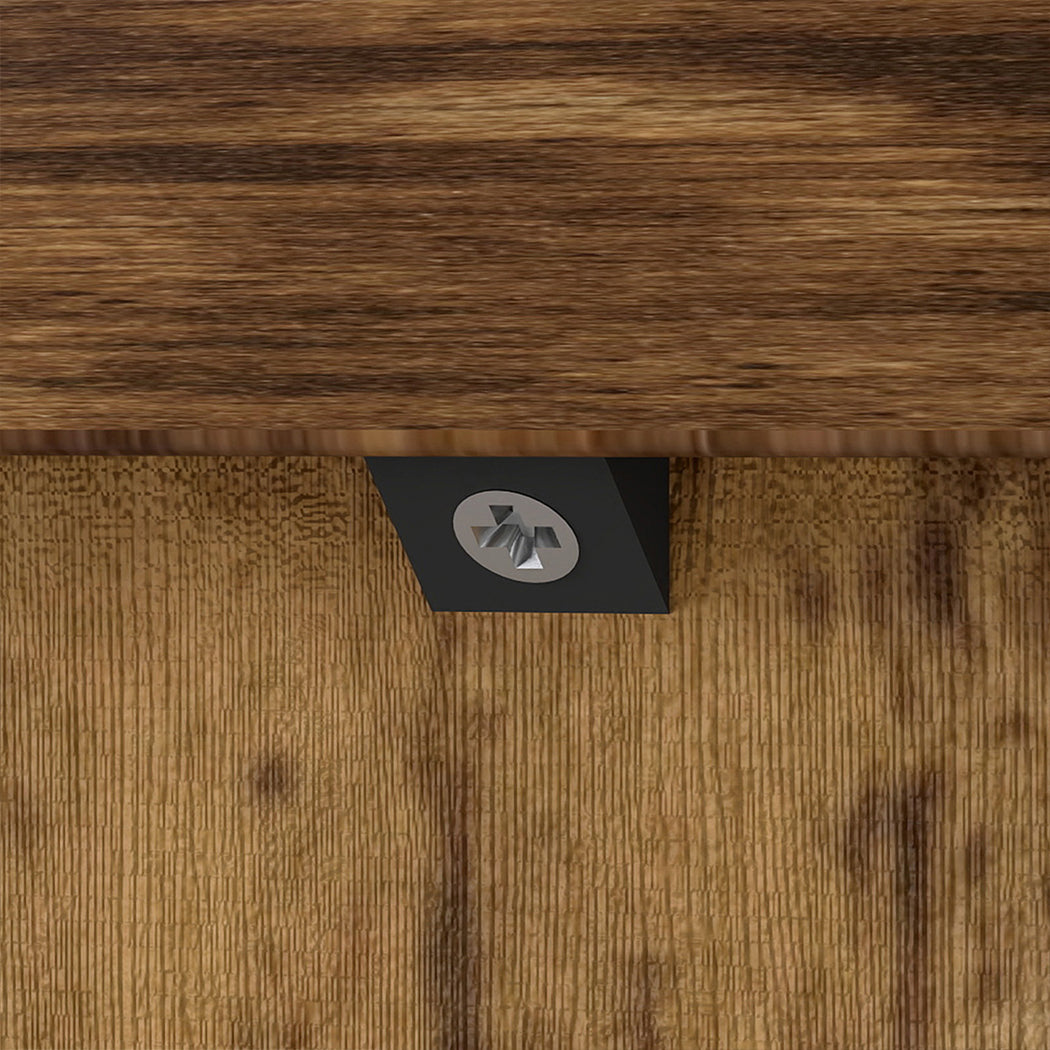 Adjustable Wood Cabinet - Walnut 40x24x178.5cm