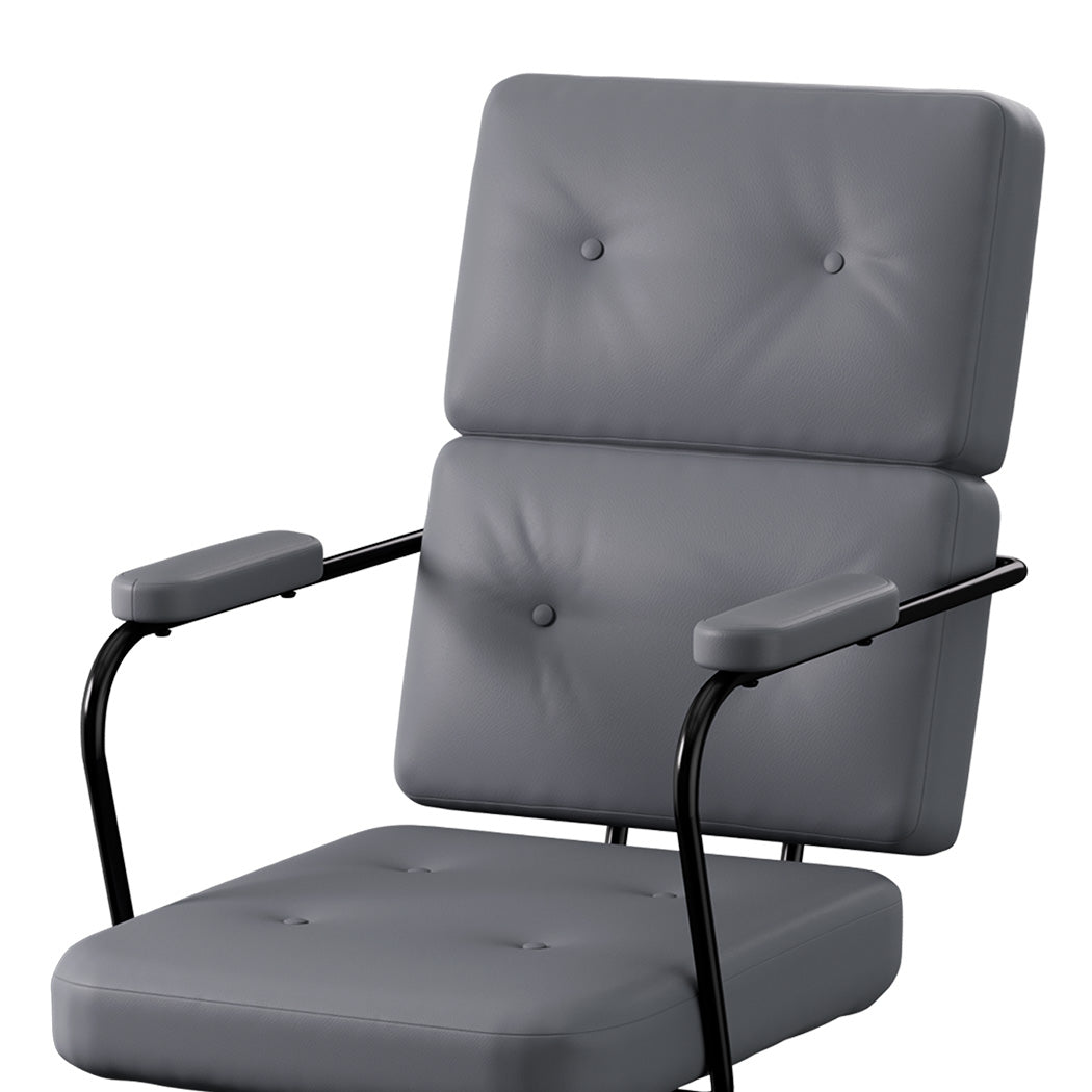 Contemporary Ergonomic Office Chair Computer PU Grey  Easy Assembly