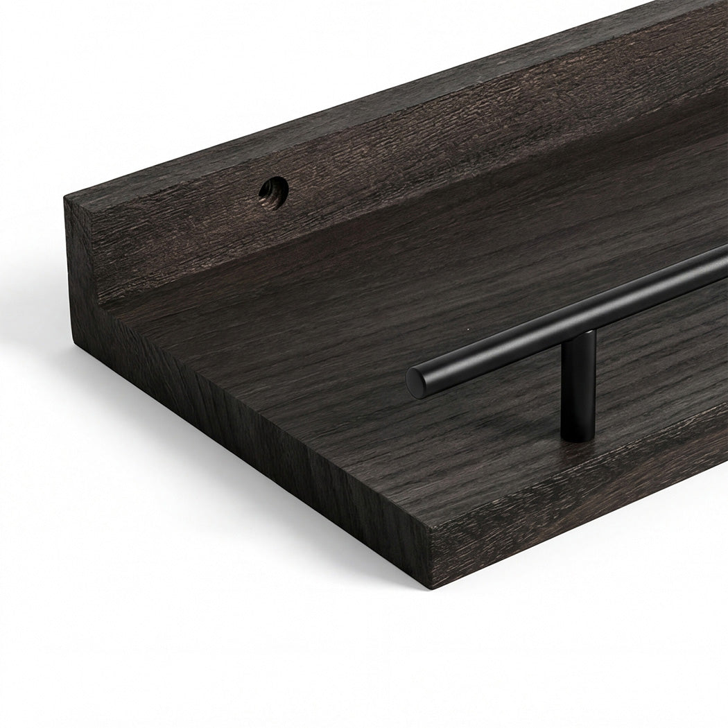 Floating Wall Shelves Set 3 Paulownia Wood | Simpledeals
