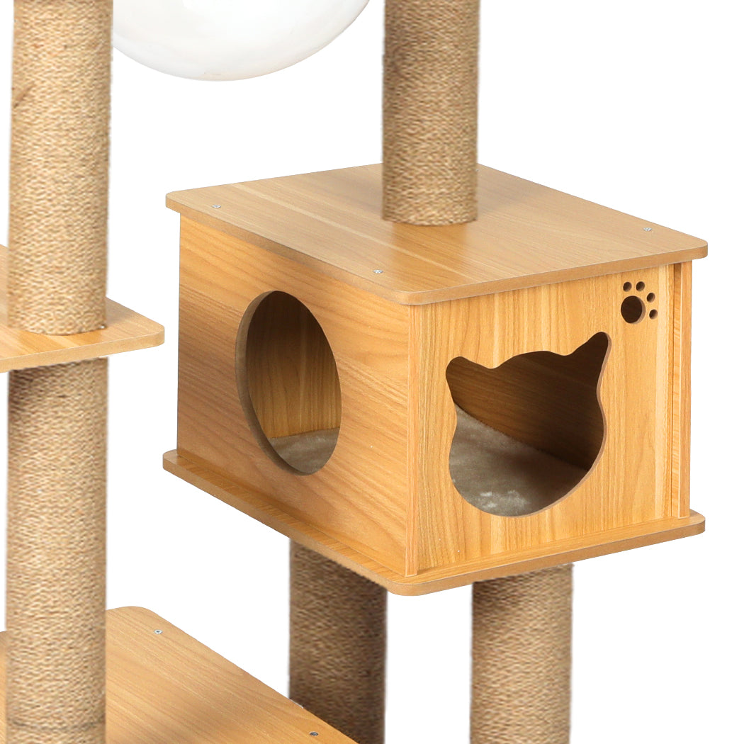Cat Tree Scratching Post Natural 60x40x138cm