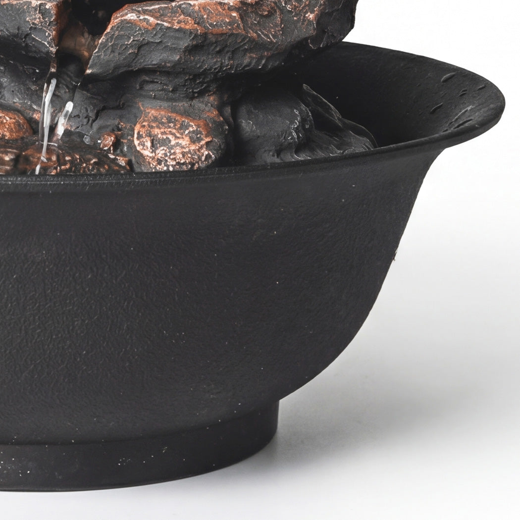 Indoor Water Fountain Tabletop Brown 21x21x24cm