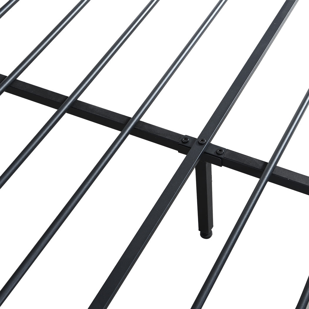 Metal Bed Frame With LED Lights And Storage Drawers | id11&12