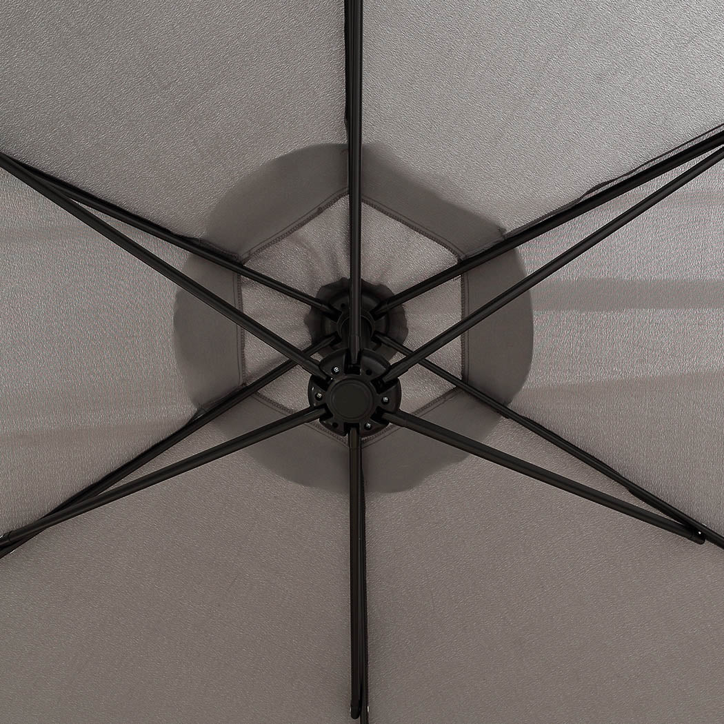 3M Outdoor Umbrella Cantilever Grey Without Base