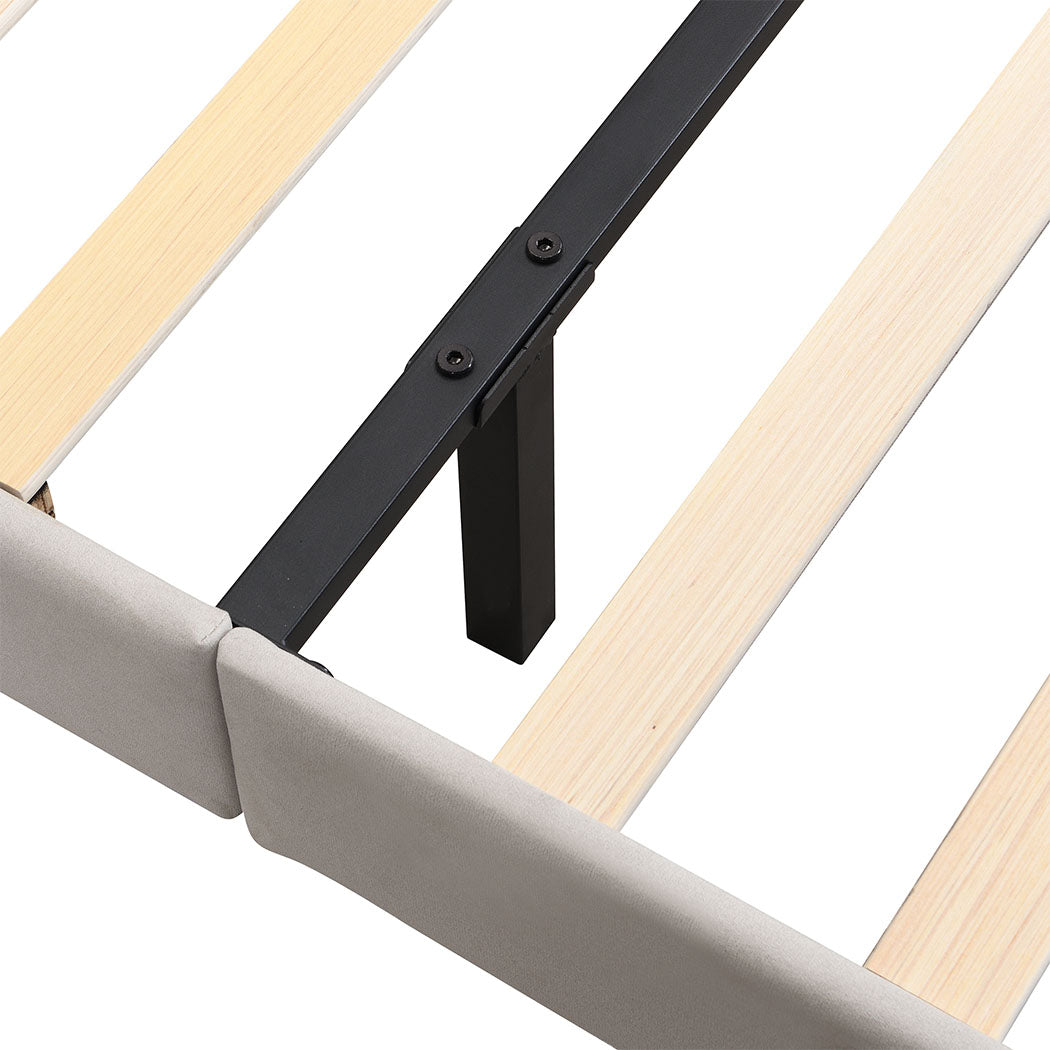 Double Floating Bed Frame With Sturdy Support