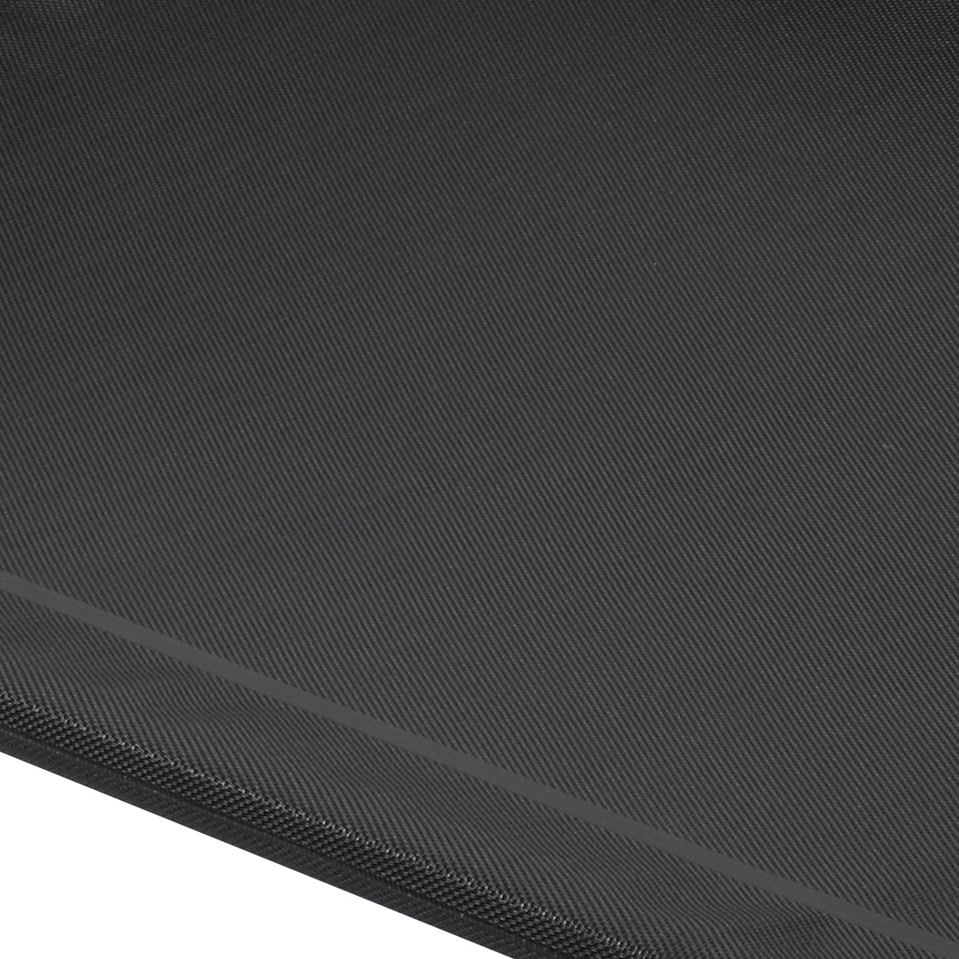 Large Pet Bed Black Fabric 77x47x15cm