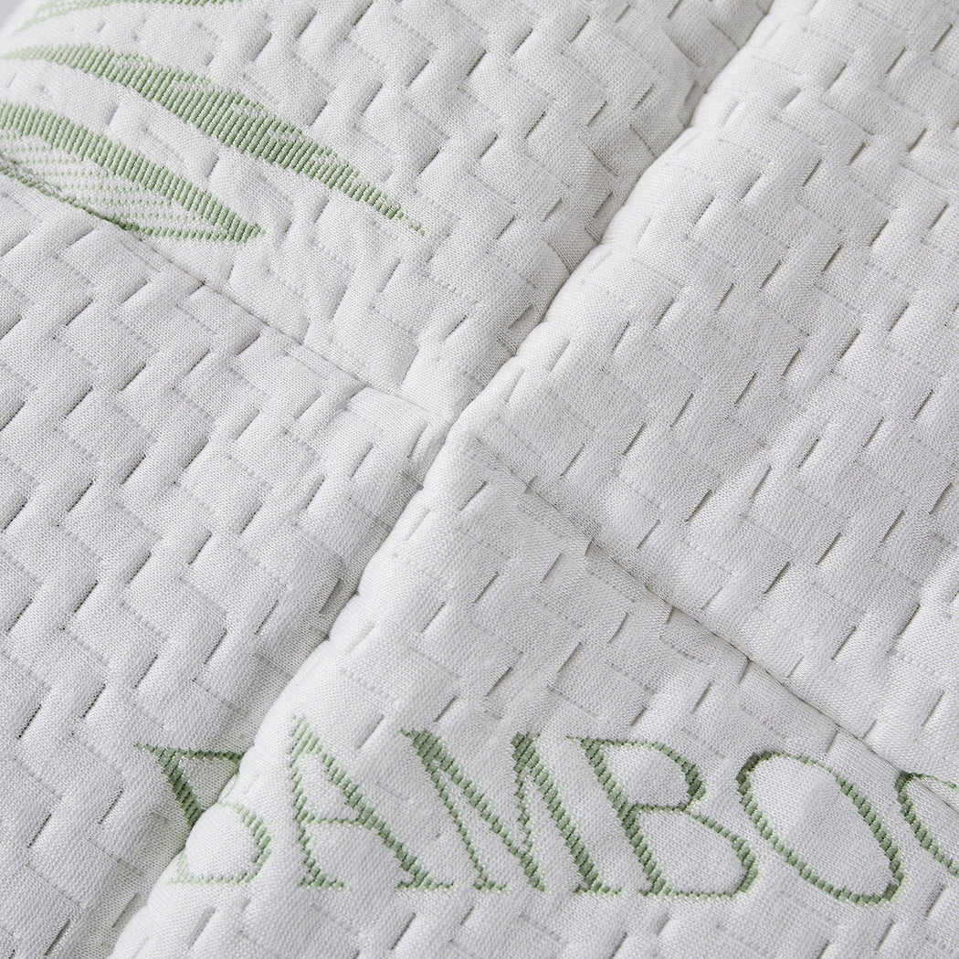 Queen Bamboo Pillowtop Mattress Topper Soft Breathable Comfort Pad