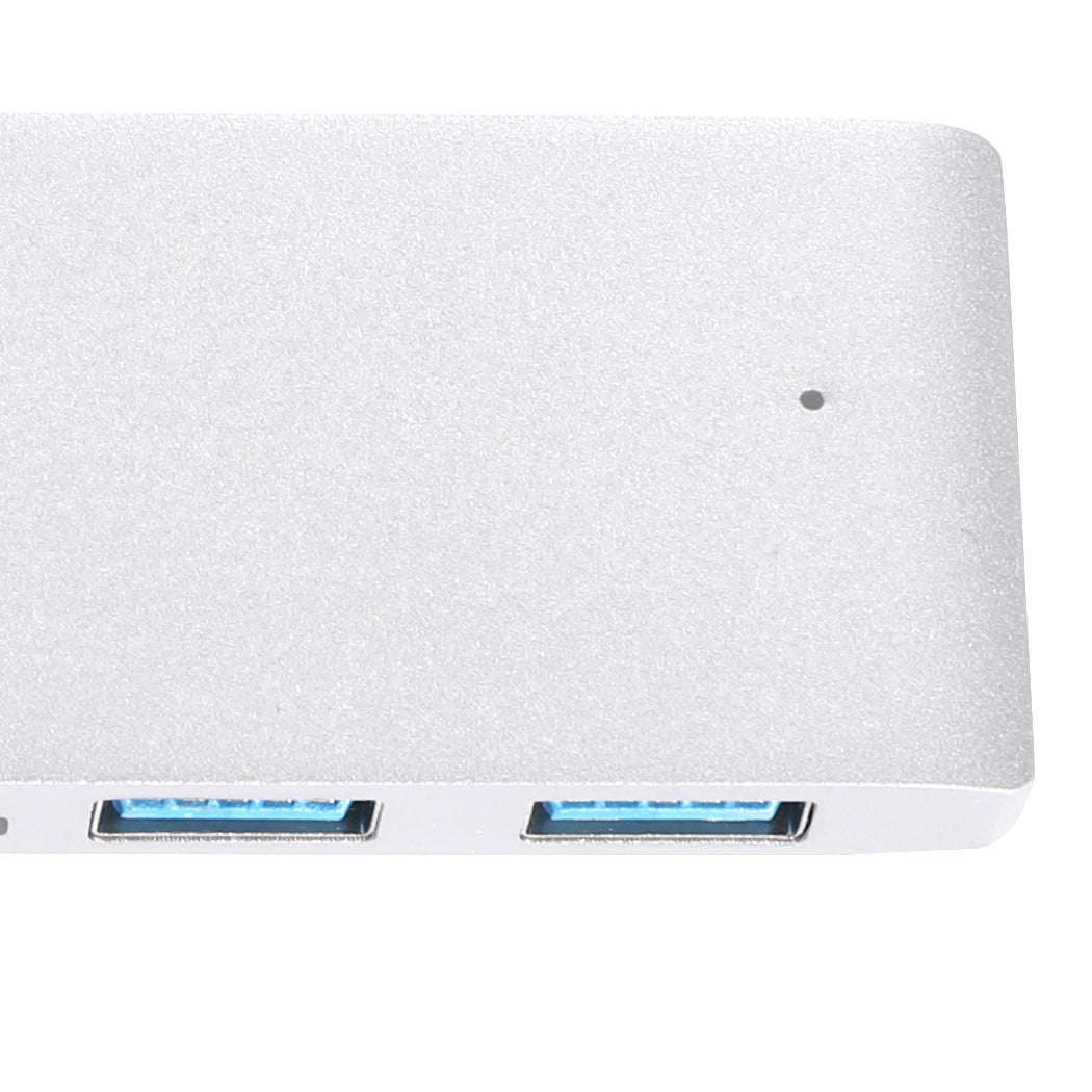 USB 3.0 Type-C HUB 6 Port Powered Adapter Silver, Silver colour