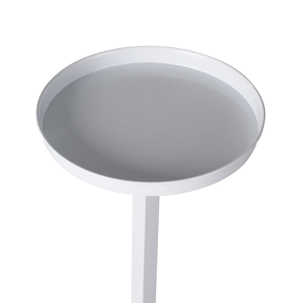 Plant Stand Outdoor Indoor Flower White Medium